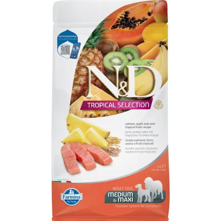 FARMINA N&amp;D TROPICAL SELECTION - DOG Dry Salmon | AKVANAMAI