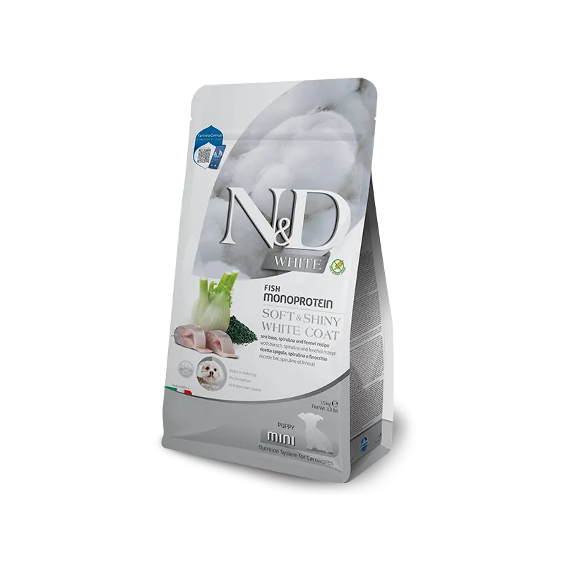 FARMINA N&amp;D WHITE - DOG Dry Sea Bass | AKVANAMAI