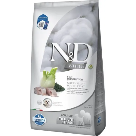 FARMINA N&amp;D WHITE - DOG Dry Sea Bass | AKVANAMAI