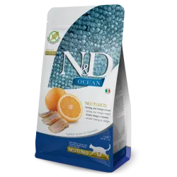 FARMINA N&amp;D OCEAN - CAT Dry Herring&amp;Orange | AKVANAMAI