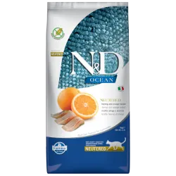 FARMINA N&amp;D OCEAN - CAT Dry Herring&amp;Orange | AKVANAMAI