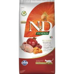 FARMINA N&amp;D PUMPKIN - CAT Dry Quail&amp;Pomegr | AKVANAMAI