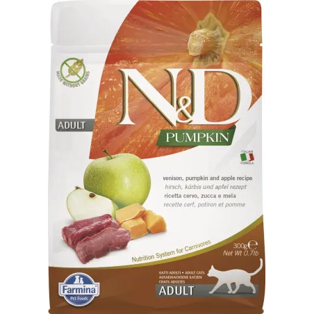 FARMINA N&amp;D PUMPKIN - CAT Dry Venison&amp;Apple | AKVANAMAI