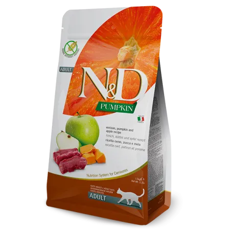FARMINA N&amp;D PUMPKIN - CAT Dry Venison&amp;Apple | AKVANAMAI