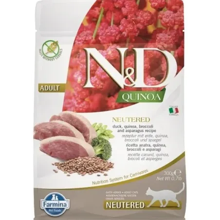 FARMINA N&amp;D QUINOA - CAT Dry NEUTERED Duck | AKVANAMAI