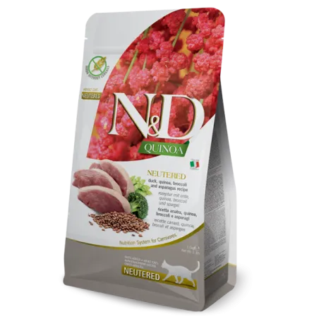 FARMINA N&amp;D QUINOA - CAT Dry NEUTERED Duck | AKVANAMAI