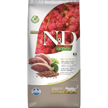 FARMINA N&amp;D QUINOA - CAT Dry NEUTERED Duck | AKVANAMAI