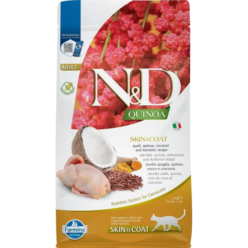 FARMINA N&amp;D QUINOA - CAT Dry SKIN&amp;COAT | AKVANAMAI