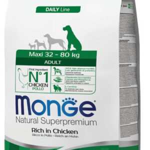 Monge maxi adult visavertis sausas pašaras suaugusiems šunims su vištiena 12kg