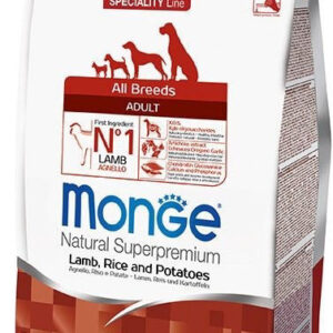 Monge adult sausas pašaras (ėriena, ryžiai, bulvės) 2,5kg