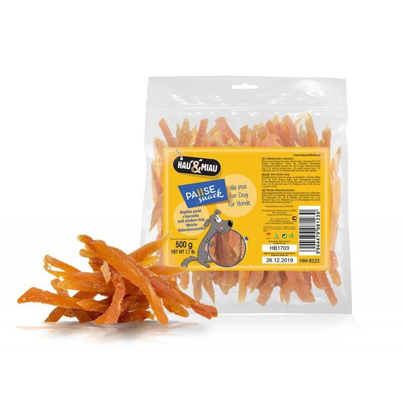 Hau&Miau minkštos Vištienos juotelės 500g 1 Hau&Miau minkštos Vištienos juotelės 500g