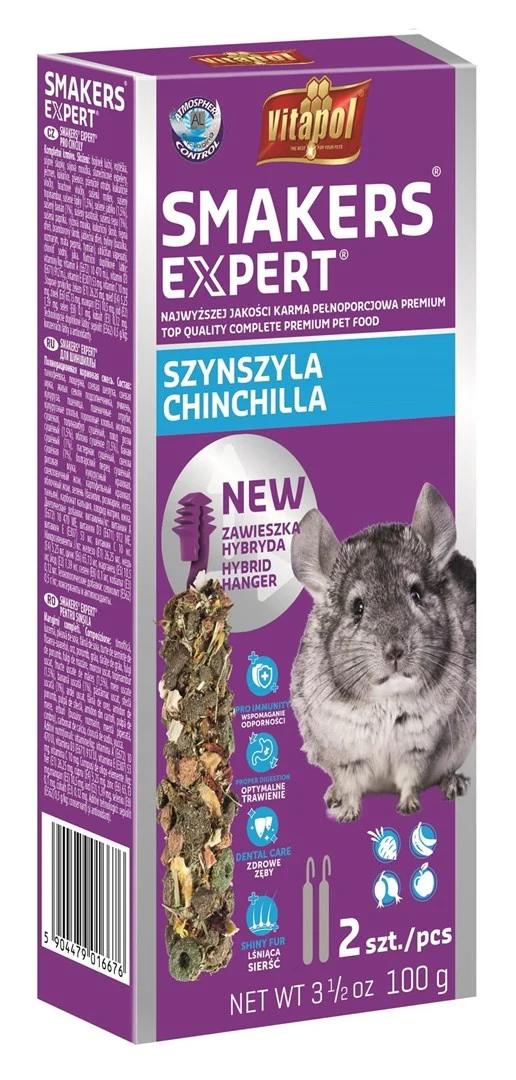 Vitapol EXPERT Smakers šinšiloms (2 x 100g) 1 Vitapol EXPERT Smakers šinšiloms (2 x 100g)