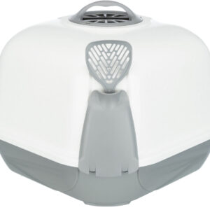 Trixie Maro kampinis Tualetas namelis katei, su lopetėle 60x43x52 cm, šv. pilkas/baltas