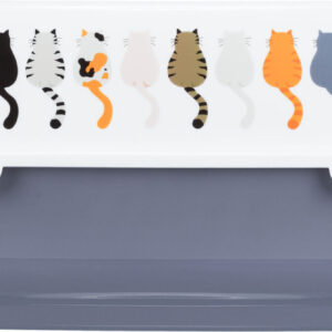 Trixie Delio kačių tualetas su kraštais, 38x20x50 cm, pilka/balta