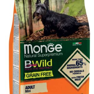 Monge Grain Free mini adult sausas pašaras (antiena ir bulvės) 2,5kg