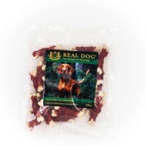 Real Dog SNACKS Kalcio kauliukai su antiena 500g