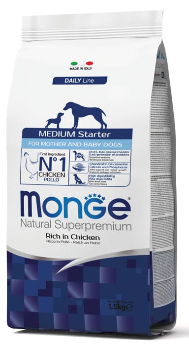 Monge Dry Dog Medium STARTER 1,5 kg 1 Monge Dry Dog Medium STARTER 1,5 kg
