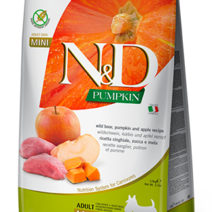 FARMINA N&D PUMPKIN - DOG Dry Wild Boar&Apple ADULT MINI 2,5 kg