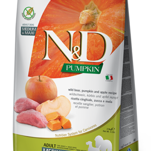 FARMINA N&D PUMPKIN - DOG Dry Wild Boar&Apple ADULT MED&MAX 2,5 kg