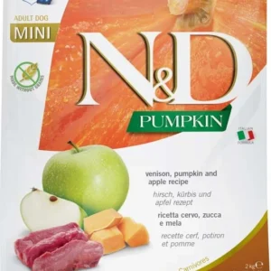 FARMINA N&D PUMPKIN - DOG Dry Venison&Apple ADULT MINI 2 kg