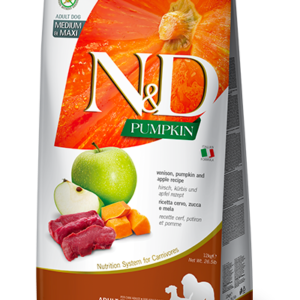 FARMINA N&D PUMPKIN - DOG Dry Venison&Apple ADULT MEDIUM MAXI 12 kg