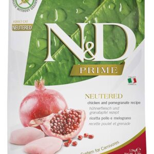 FARMINA N&D PRIME - CAT Dry Chicken&Pomegr NEUTERED ADULT 1,5 kg