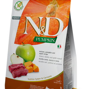 FARMINA N&D PUMPKIN - CAT Dry Venison&Apple ADULT 1,5 kg