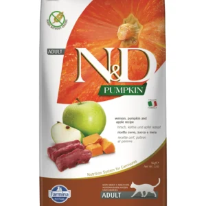 FARMINA N&D PUMPKIN - CAT Dry Venison&Apple ADULT 5 kg