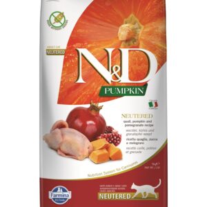 FARMINA N&D PUMPKIN - CAT Dry Quail&Pomegr NEUTERED ADULT 5 kg