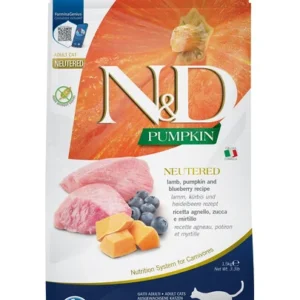 FARMINA N&D PUMPKIN - CAT Dry Lamb&Blueberry NEUTERED ADULT 300 g