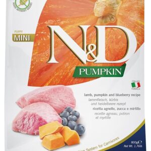 FARMINA N&D PUMPKIN - DOG Dry Lamb&Blueberry PUPPY MINI 800 gr