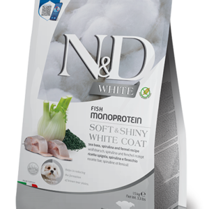 FARMINA N&D WHITE - DOG Dry Sea Bass Spirulina&Fennel PUPPY MINI 1 5 kg