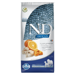 FARMINA N&D OCEAN - DOG Dry Cod Pumpkin&Orange ADULT MED&MAX 12 kg