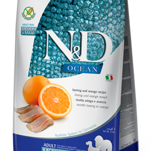 FARMINA N&D OCEAN - DOG Dry Herring&Orange ADULT MED&MAX 2,5 kg