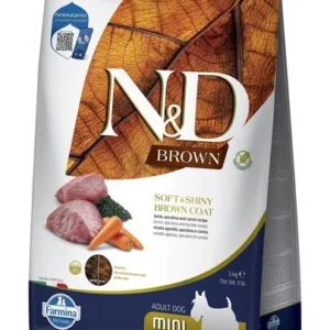 FARMINA N&D BROWN - DOG Dry Lamb Spirulina&Carrot ADULT MINI 5 kg