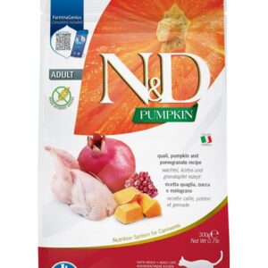 FARMINA N&D PUMPKIN - CAT Dry Quail&Pomegranate ADULT 300 g