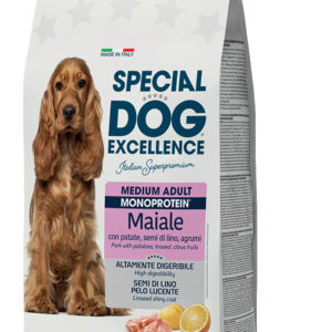 Special Dog Exc. Monoprotein sausas pašaras vidut. veislių suaug. šunims su kiauliena 3kg
