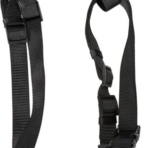 Trixie Classic H-petnešos, L-XL 75-100cm/25 mm, juodos