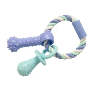 Gimdog Cotton Dent + Rope Ring W/Tpr 15cm žaislas šuniui