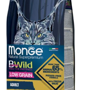 Monge BWild Cat Adult visavertis pašaras katėms su kiškio mėsa 1.5kg