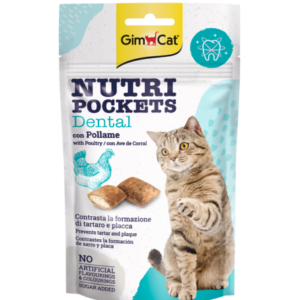 GimCat Nutri Pockets Dental skanėstai katėms 60g