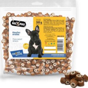 Hau&Miau minkšti mini žuvies žiedai 500g
