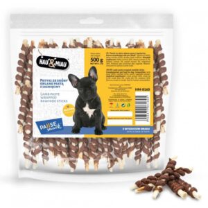 Hau&Miau balti pagaliukai, padengti ėrienos pasta 500g