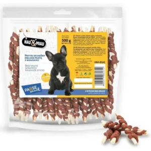 Hau&Miau balti pagaliukai, padengti jautienos pasta 500g