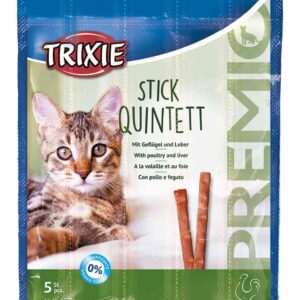 Trixie PREMIO Stick Quintett, poultry-liver, skanėstas katėms 5x5 g