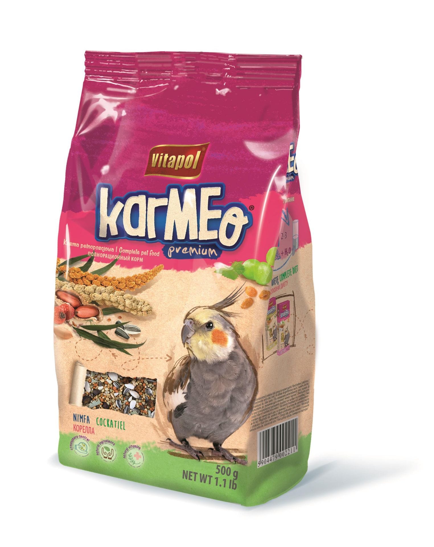 Vitapol visavertis lesalas papūgoms nimfoms 500g 1 Vitapol visavertis lesalas papūgoms nimfoms 500g
