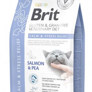 Brit GF Veterinary Diets Cat Calm Stress Relief sausas pašaras katėms 2kg