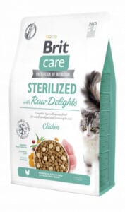 Brit Care Cat Sterilized with Raw Delights sausas pašaras katėms 2 kg