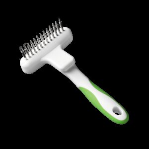 Andis grėblys su besisukančiais dantukais