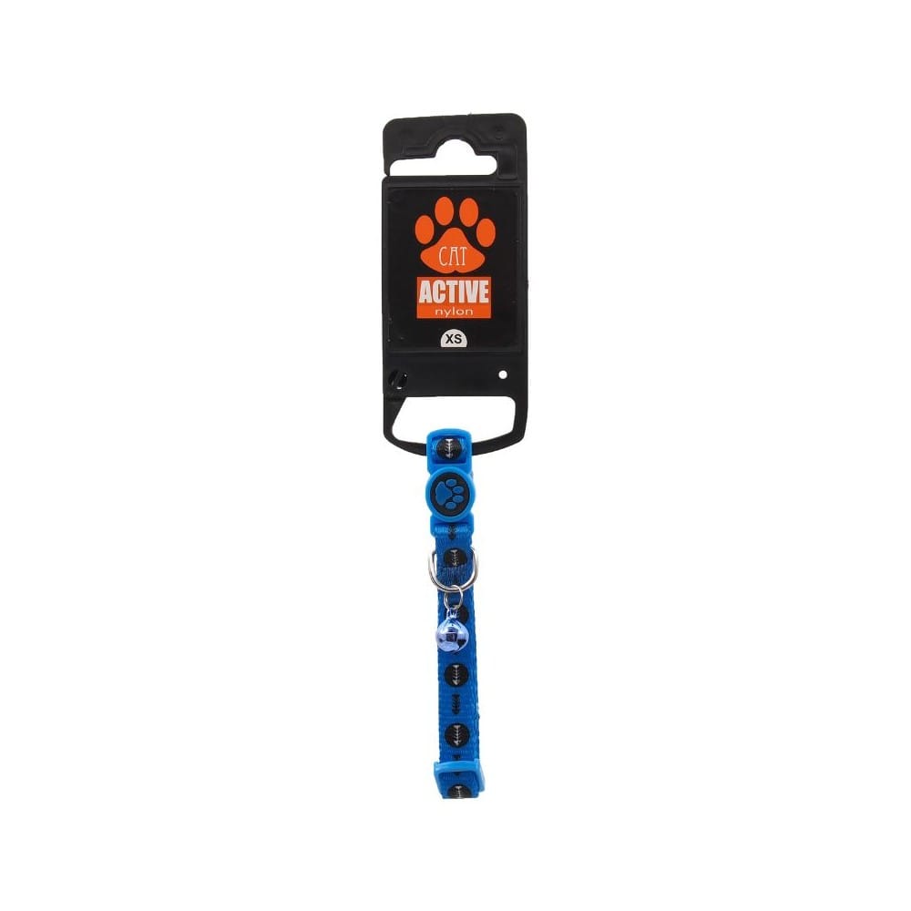 Antkaklis katėms Active Cat XS, 1x19-31 cm, mėlynas su žuvytėmis 2 1x19-31 cm